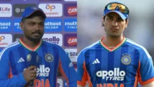 Sanju Samson playing an aggressive shot for India T20