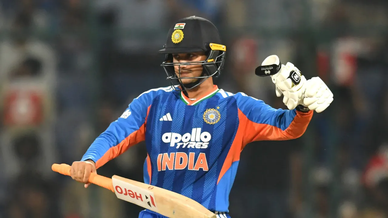Abhishek Sharma hitting a record-breaking six