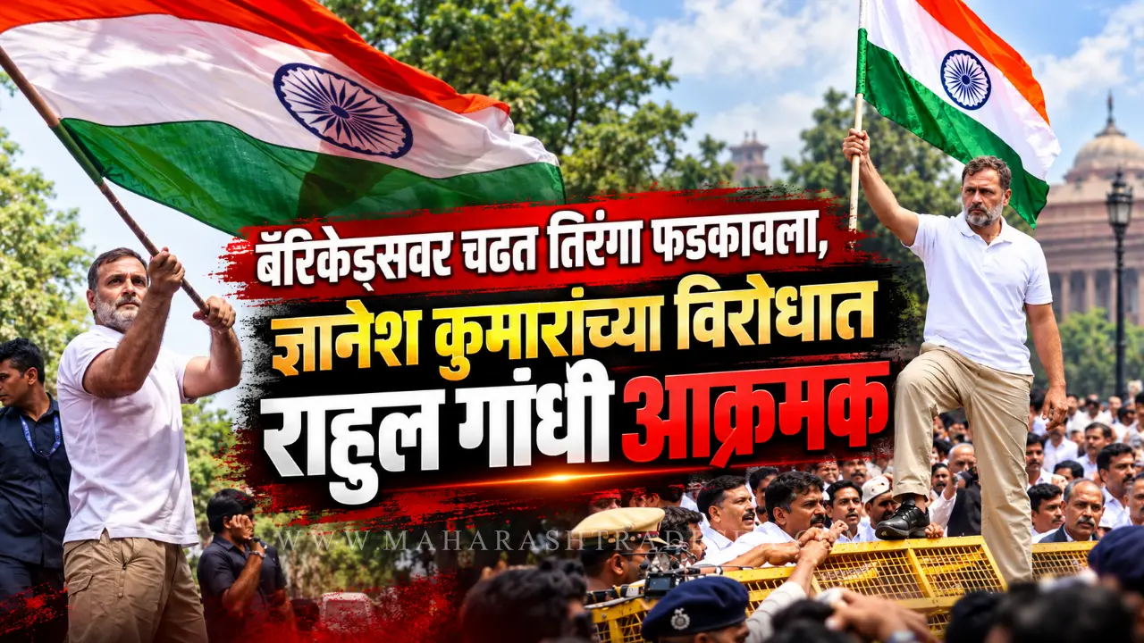 Rahul Gandhi protesting against Election Commission in Delhi