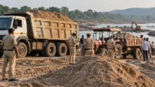 Nanded police crackdown on illegal sand mafia seized material worth 2 crore