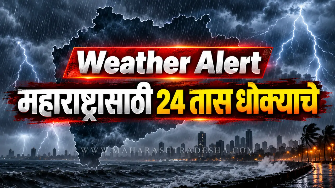 Dark clouds and bright sun symbolizing mixed weather conditions in Maharashtra
